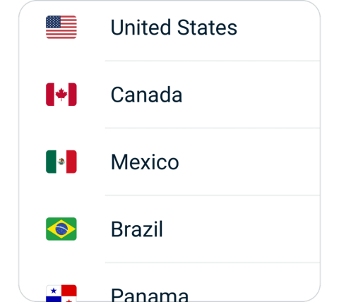 Battlefield connect step 2, choose VPN server location